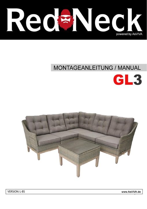 2KT Gartenmöbel GL3 Bedienungsanleitung