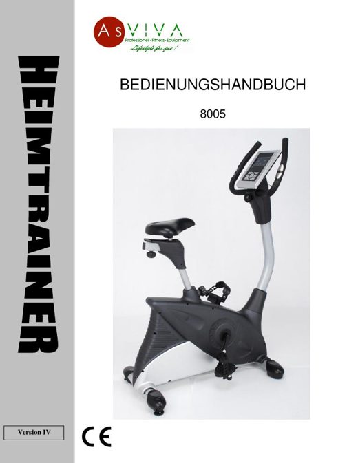 Ergometer H5 Bedienungsanleitung