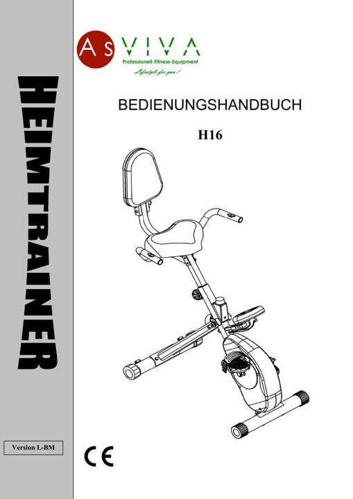 Heimtrainer H16 Bedienungsanleitung
