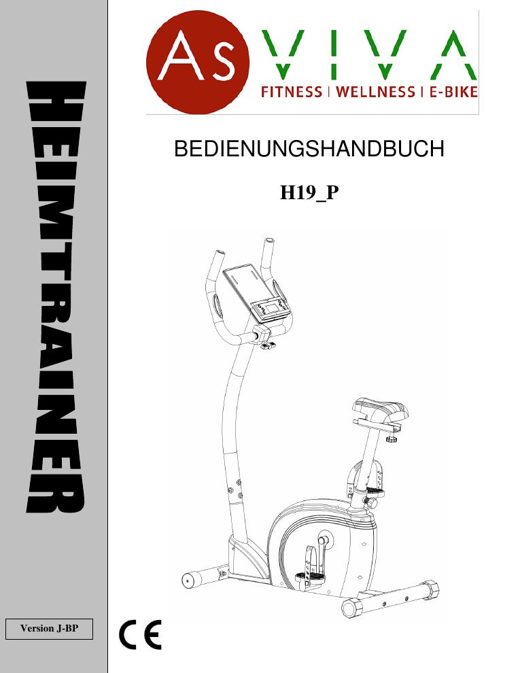 Ergometer H19 Bedienungsanleitung