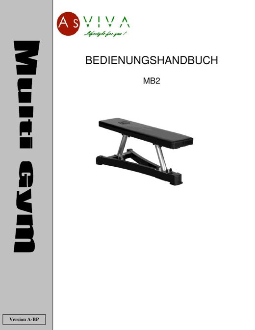 Bench MB2 Bedienungsanleitung