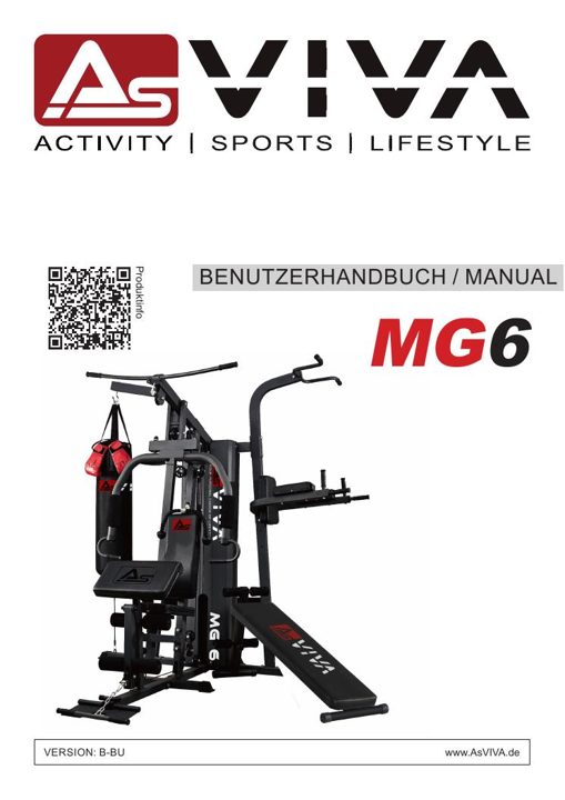 Kraftstation AsVIVA MG6 Pro 50in1 90kg Box- Kampfsport Multi-Gym Bedienungsanleitung