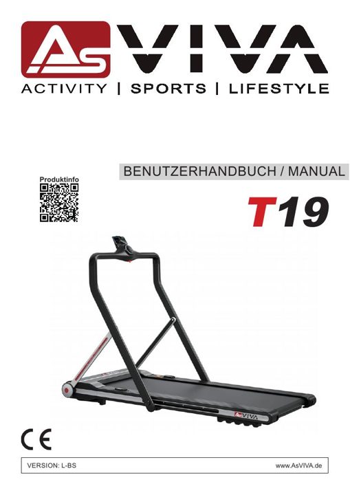 Treadmill T19 Bluetooth Compact Runner Bedienungsanleitung
