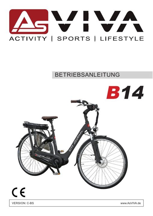 City E-Bike B14 Bedienungsanleitung