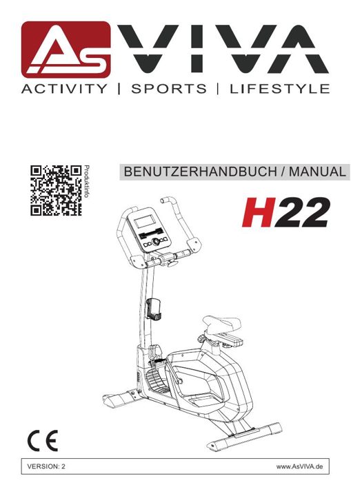 Ergometer Smart Fit H22 Bedienungsanleitung