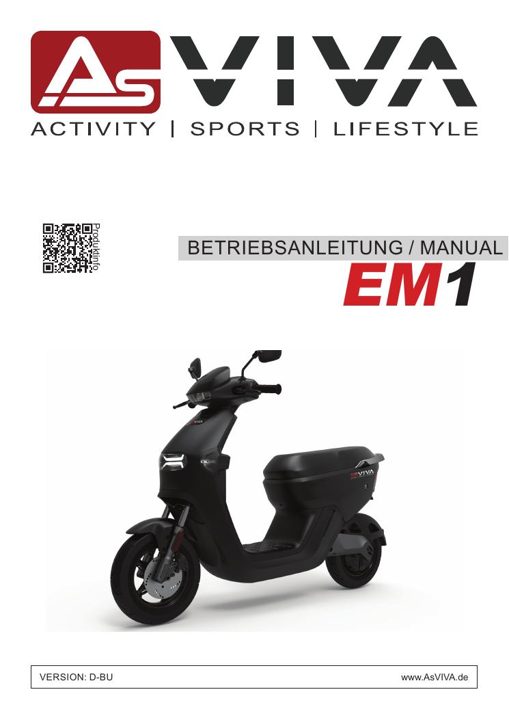 Electric Motor Scooter EM1 Bedienungsanleitung
