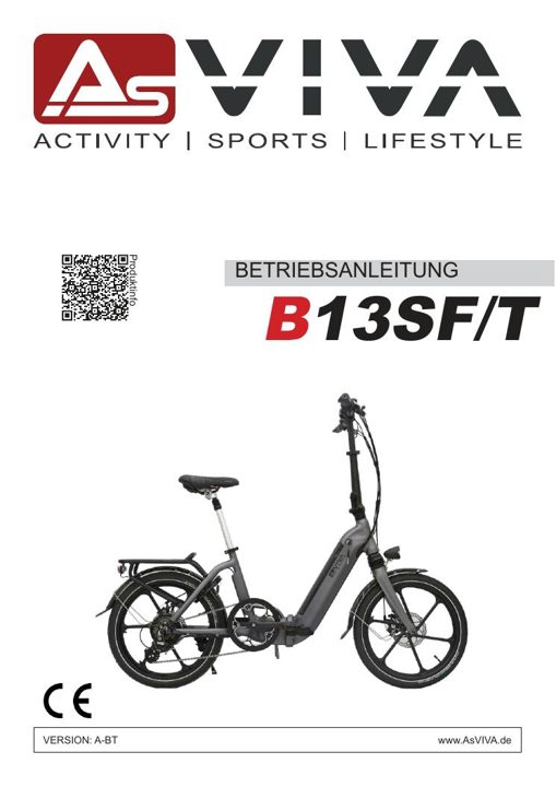 E-Bike Folding Bike B13 Bedienungsanleitung