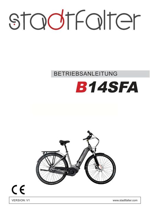 City E-Bike B14 Bedienungsanleitung