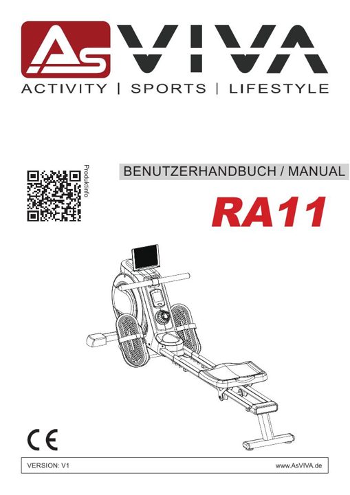 RA11 Magnetic Rowing Machine Bedienungsanleitung