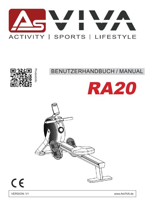 PowerGen RA20 Rowing Machine Bedienungsanleitung