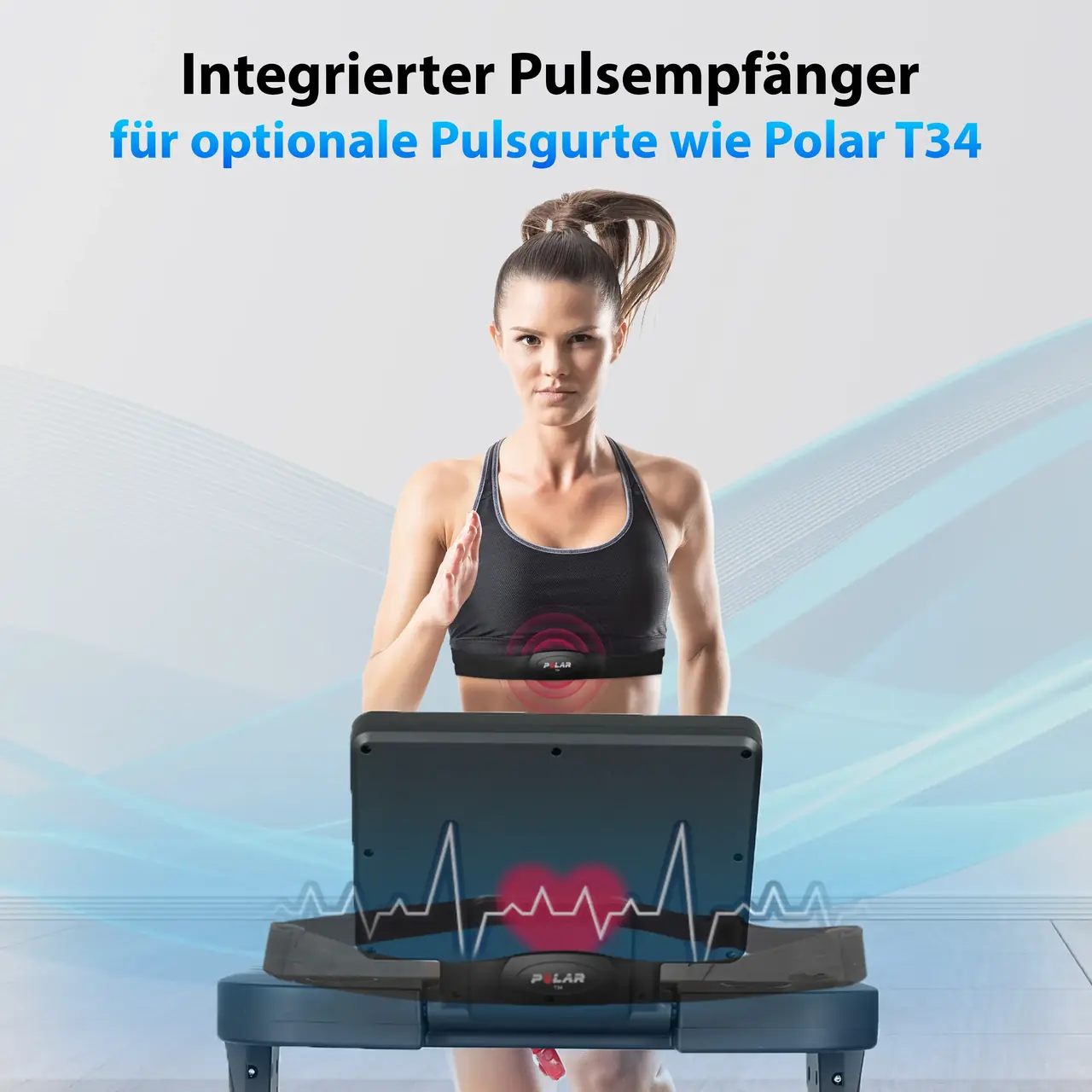 Pulse receiver for optional heart rate belts