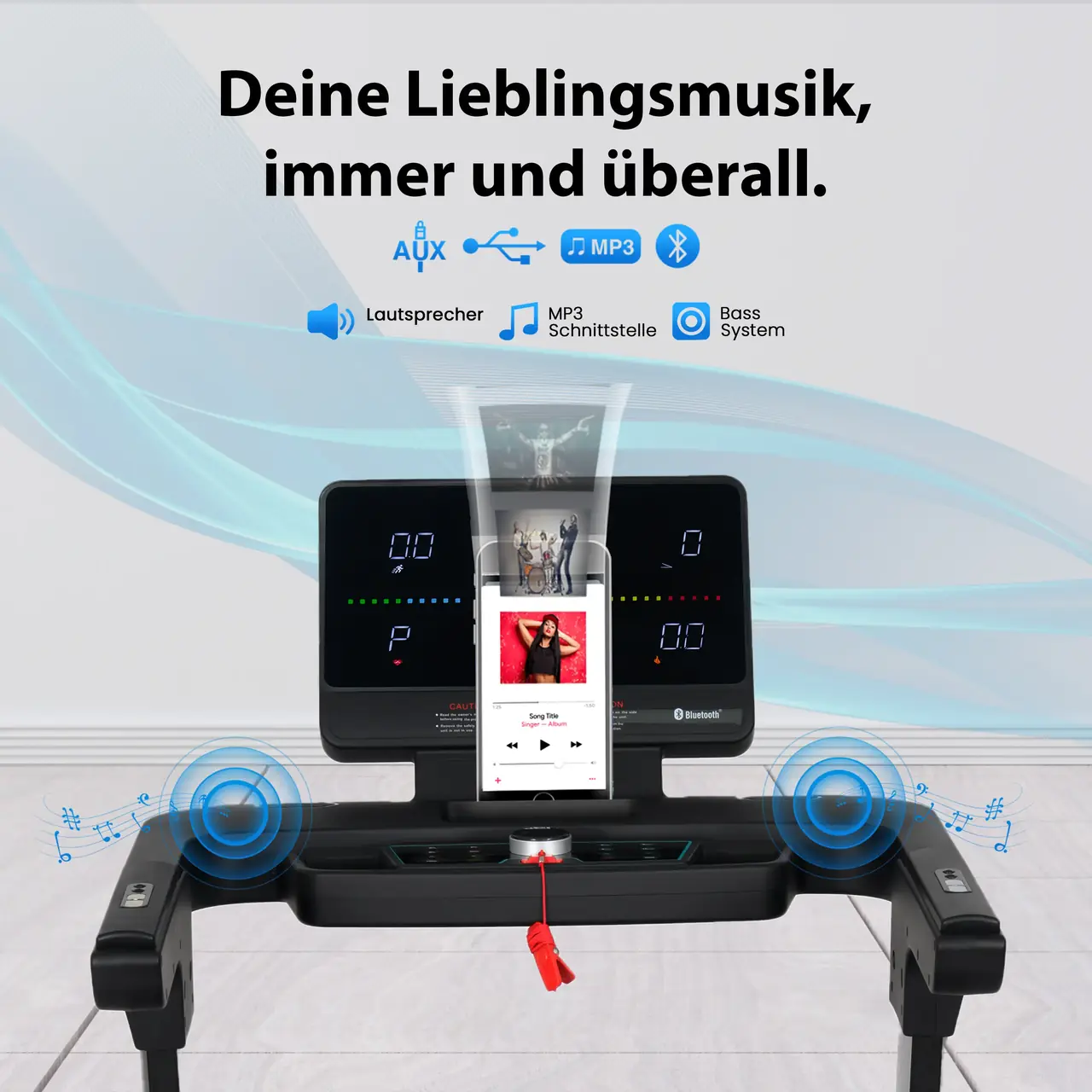 Integrated speakers for music while training