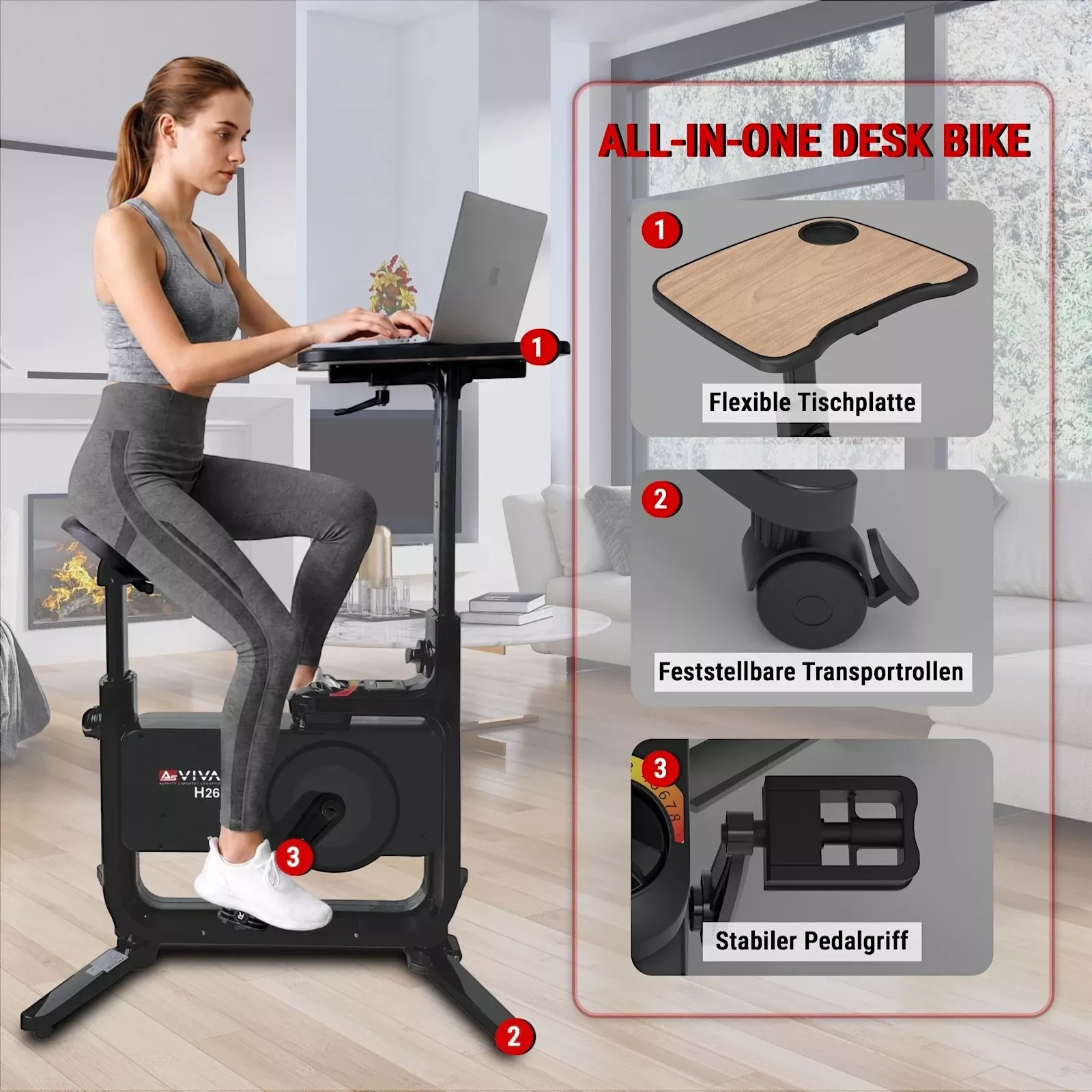All-in-one: movement, comfort & productive work