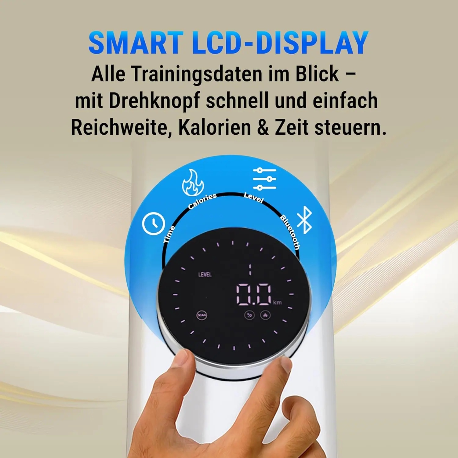 Smart LCD display with rotary dial – full control
