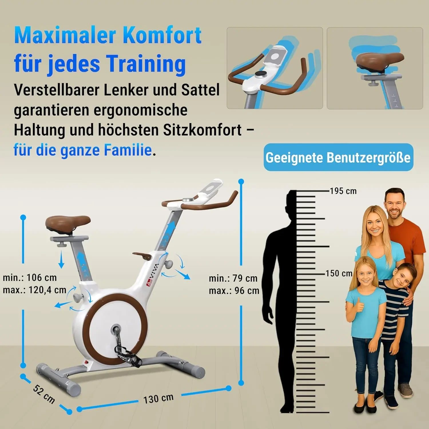 Adjustable handlebar & saddle for every height