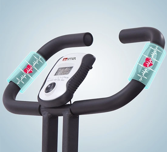 Hand pulse sensors in the handles