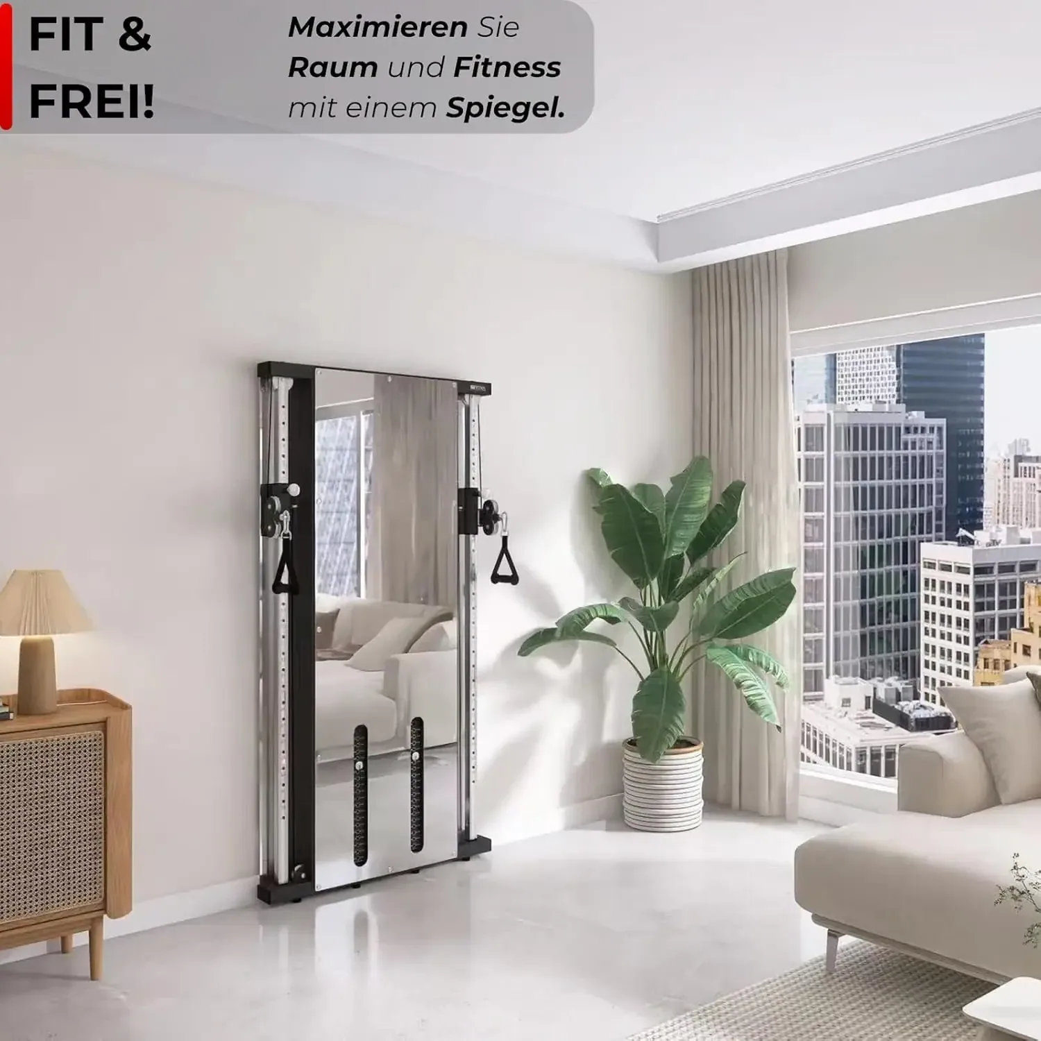 Maximize space & fitness – with mirror