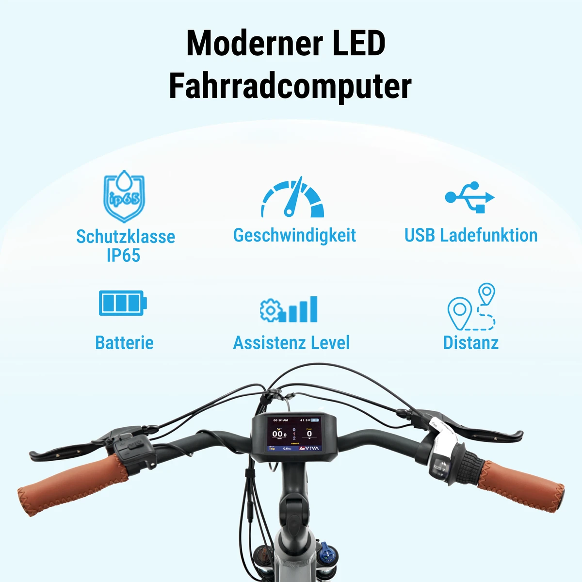 Modern LED bike computer