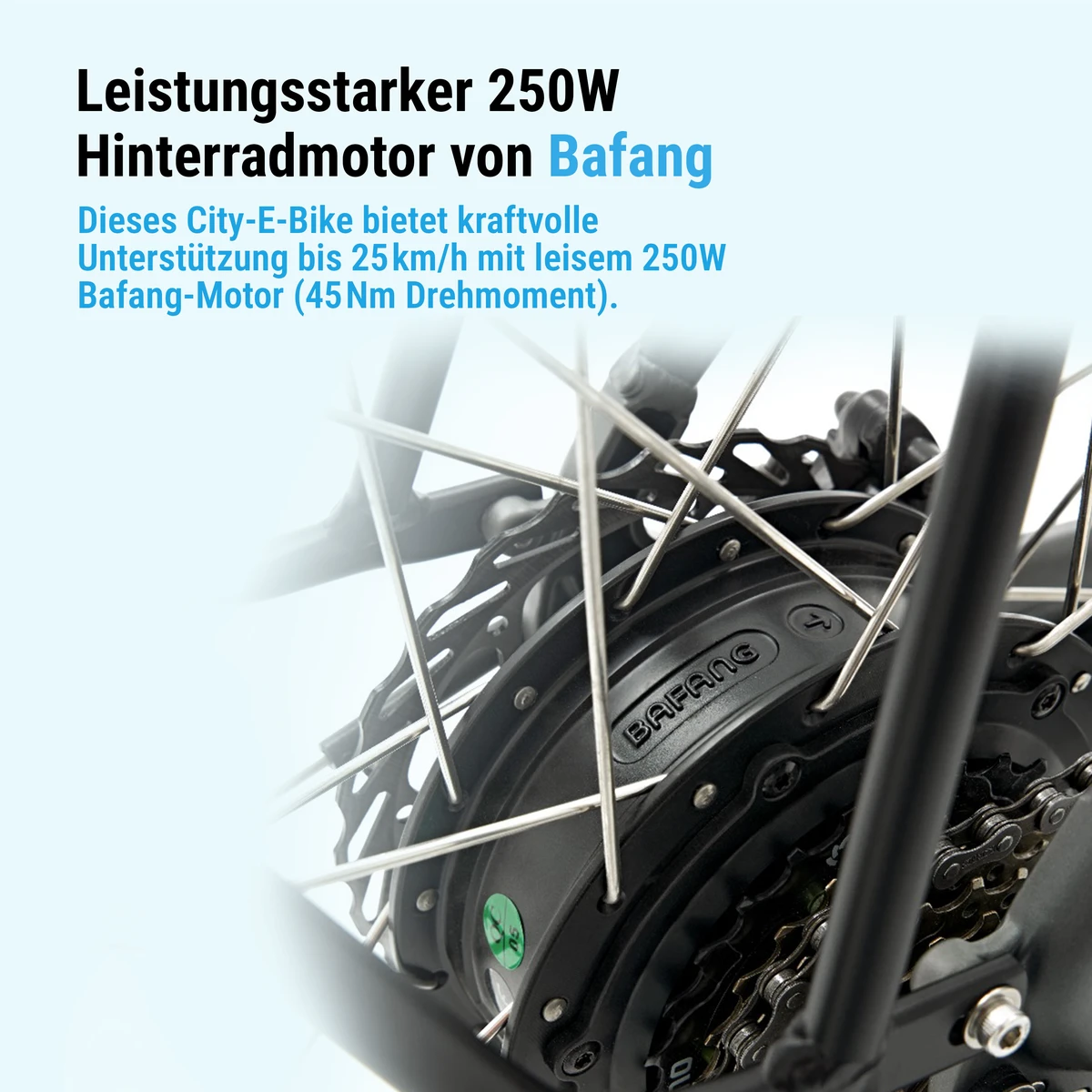 250 W Bafang rear hub motor
