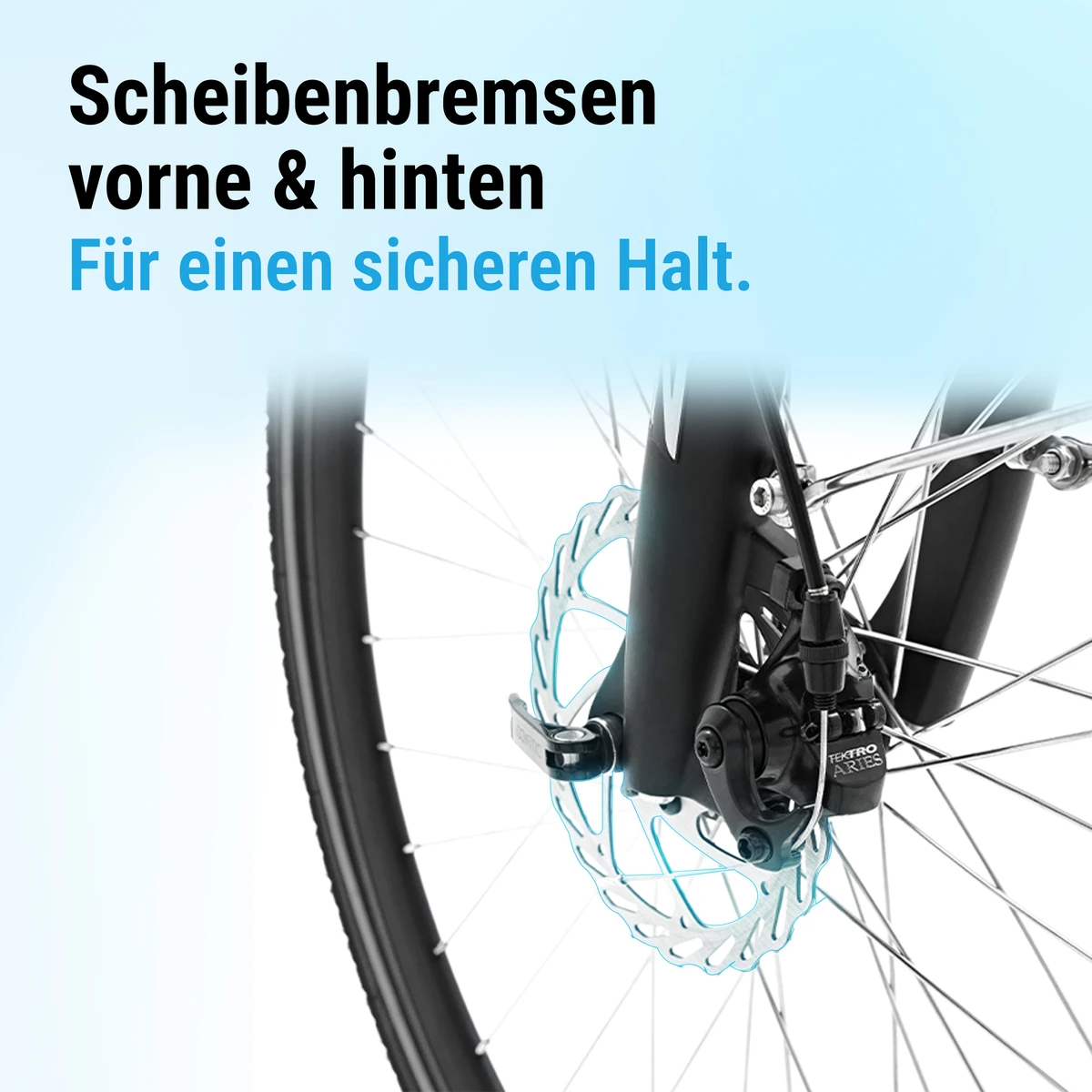 Tektro disc brakes front and rear