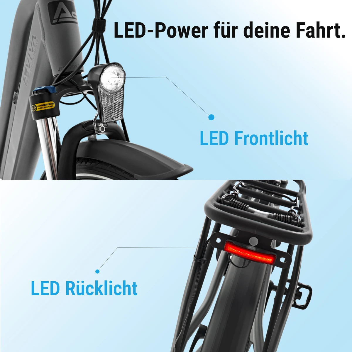 LED lighting front and rear