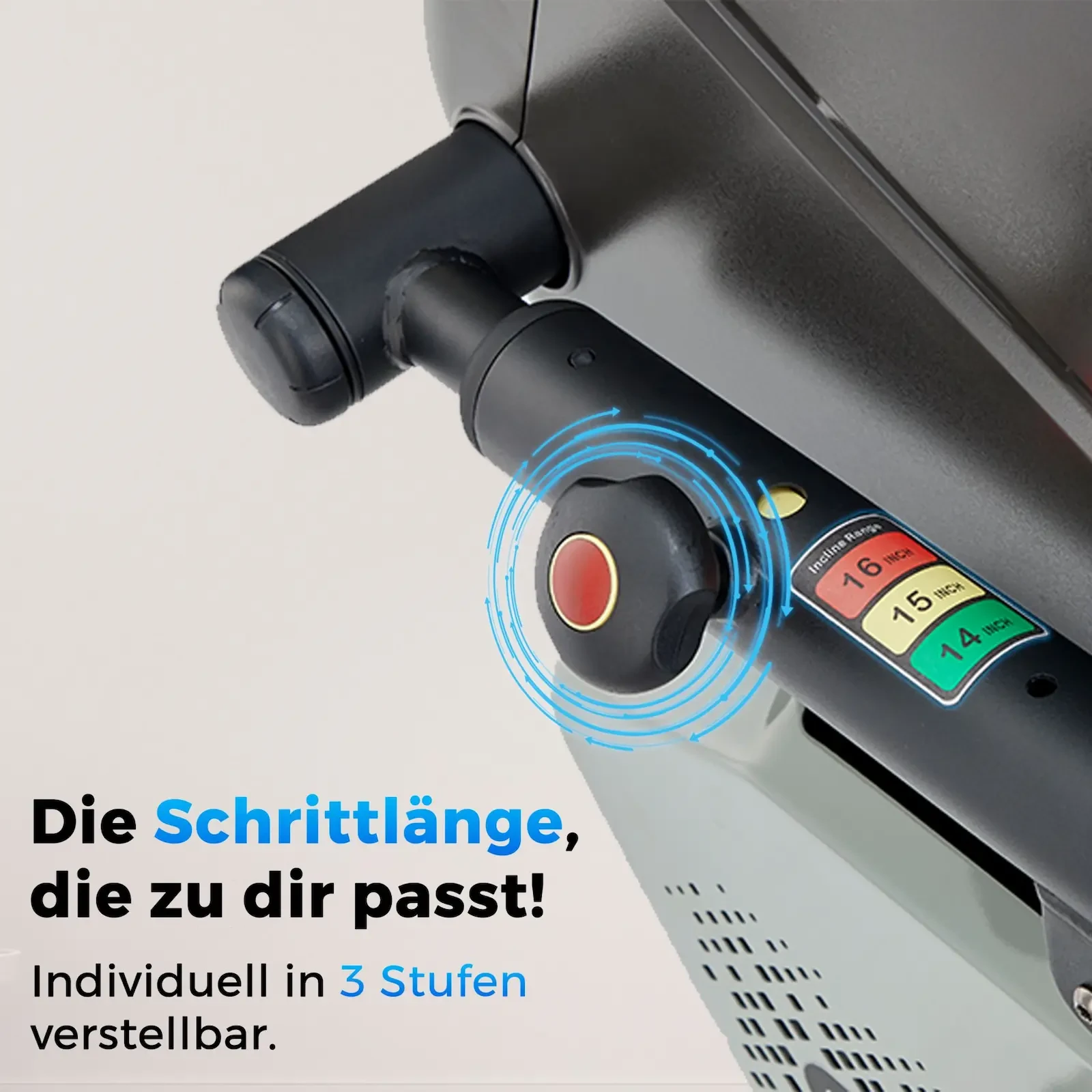 Stride length individually adjustable