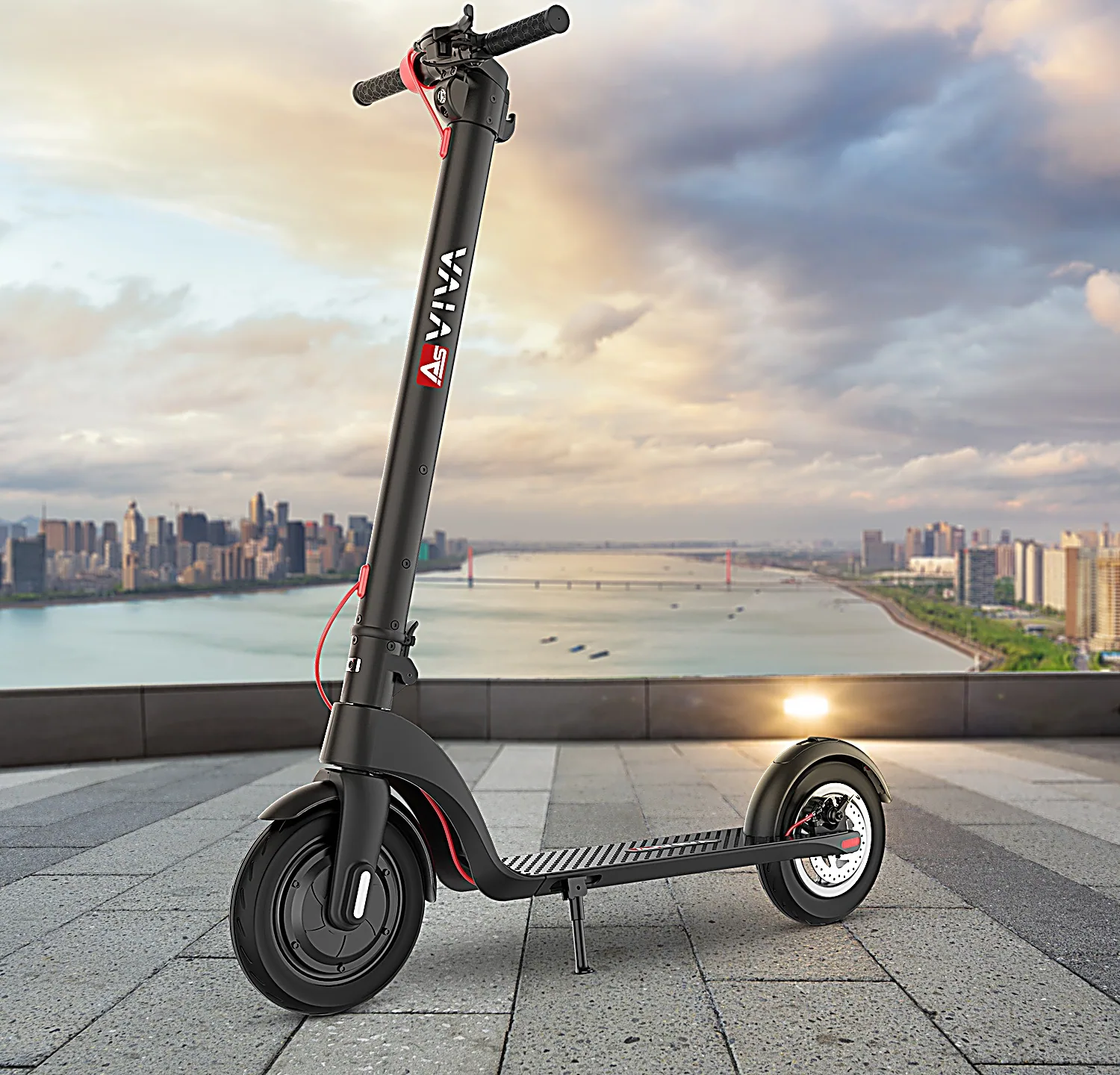 AsVIVA ES01 e-scooter – foldable electric scooter with features at a glance