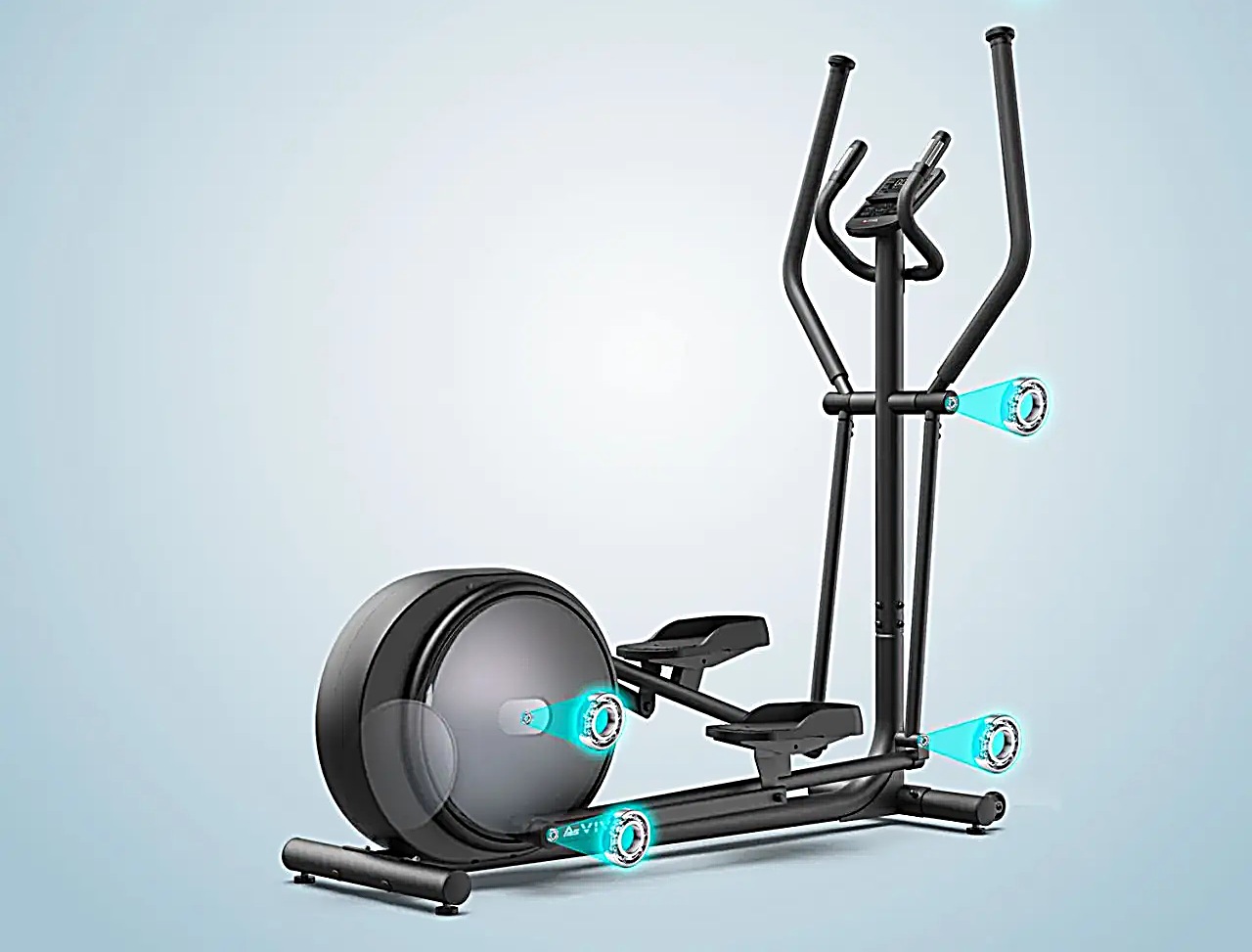 AsVIVA C29 Step cross trainer – side view with features at a glance