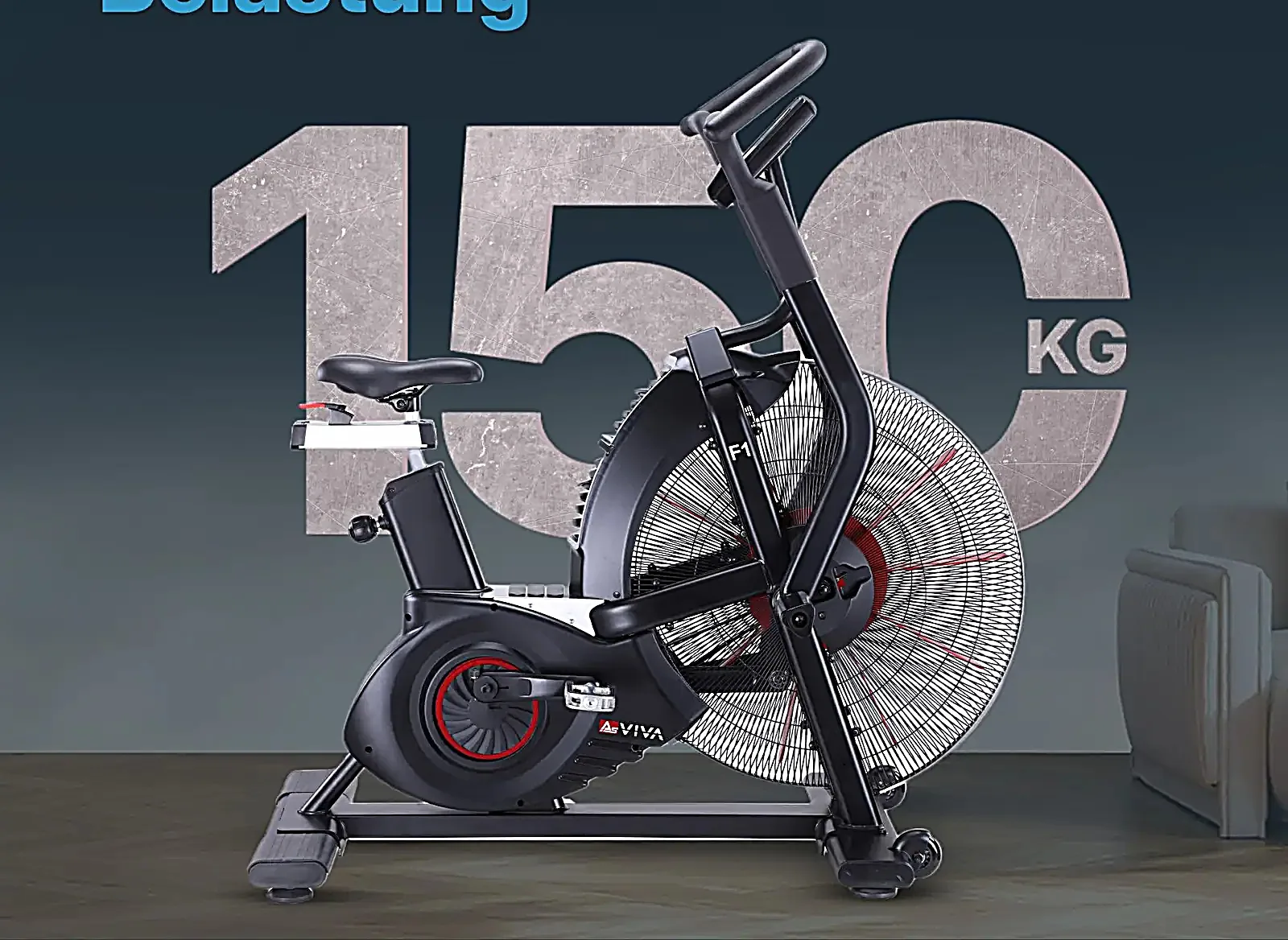 AsVIVA F1 Air Bike exercise bike – components and features at a glance