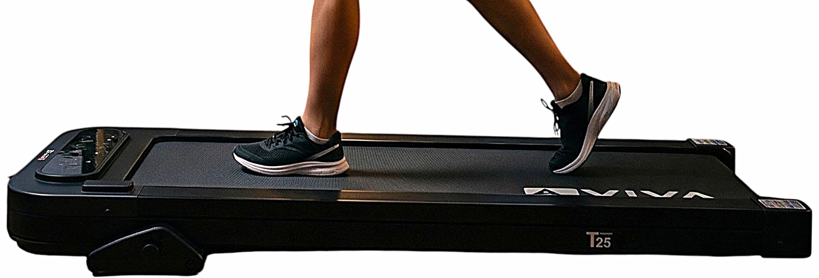 AsVIVA Smart T25 Walking Pad treadmill – side view with features at a glance
