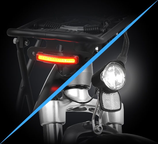 LED front and rear light for safe rides