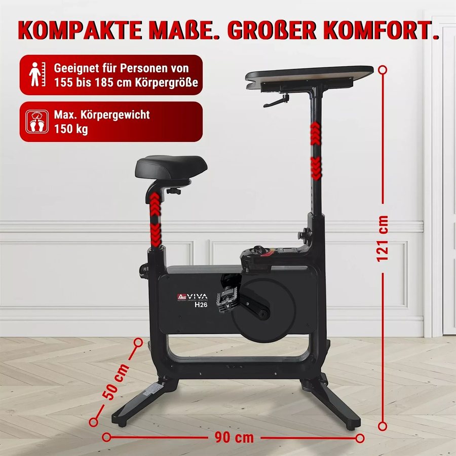 H26: for body heights of 155–185 cm, up to 150 kg