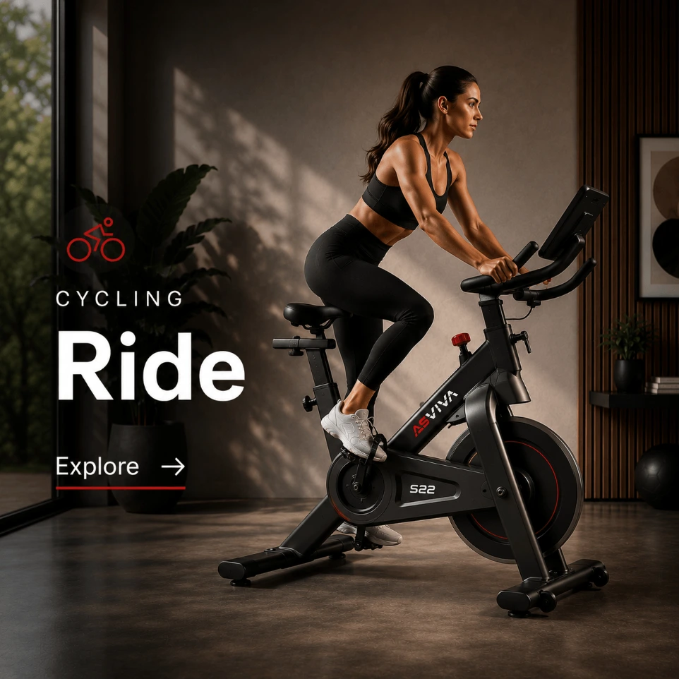 AsVIVA S22 Indoor Cycle in a living room