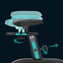 Height-adjustable saddle of the AsVIVA Ergometer Ride H24 for an ergonomic seating position and comfortable training