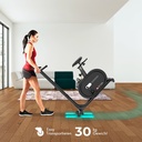 Integrated transport wheels on the AsVIVA Ergometer Ride H24 for easy moving of the exercise bike