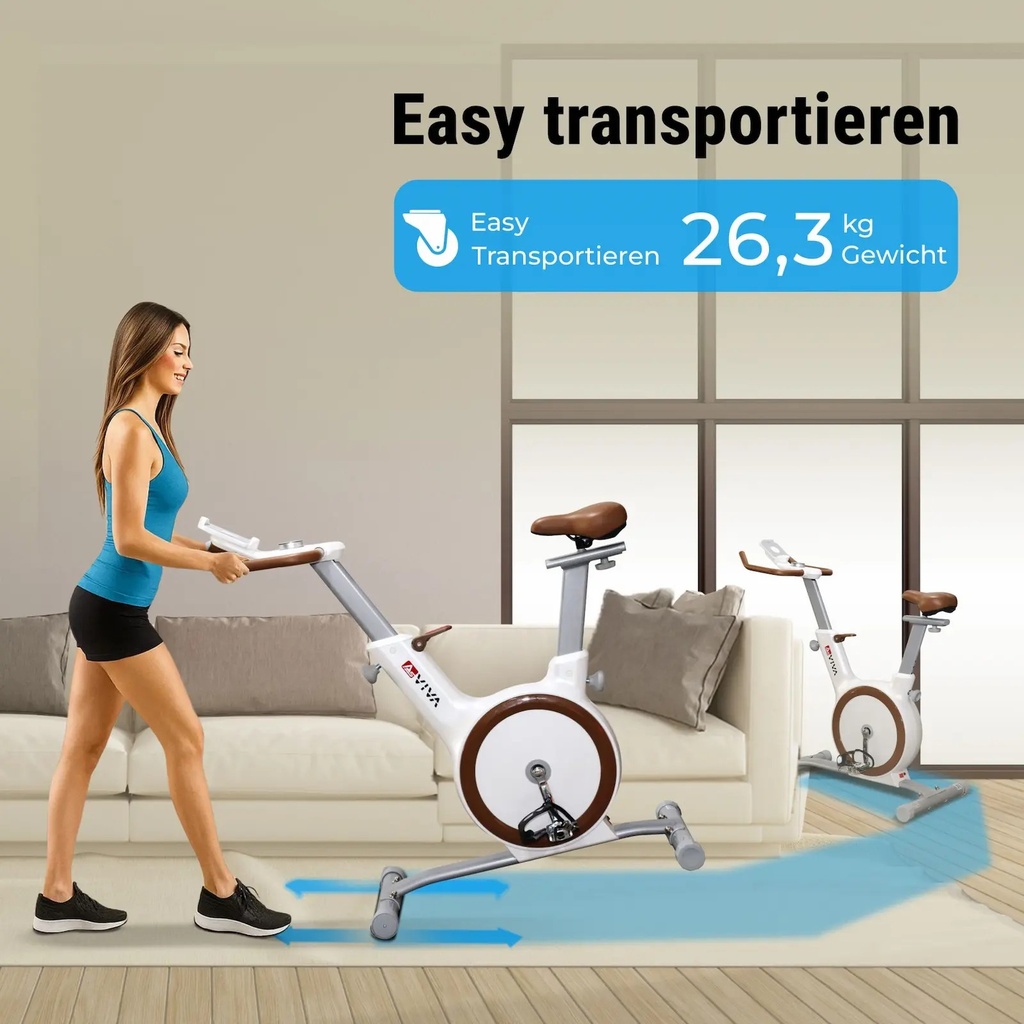 AsVIVA Ergometer Speedbike H12 – Transport Wheels