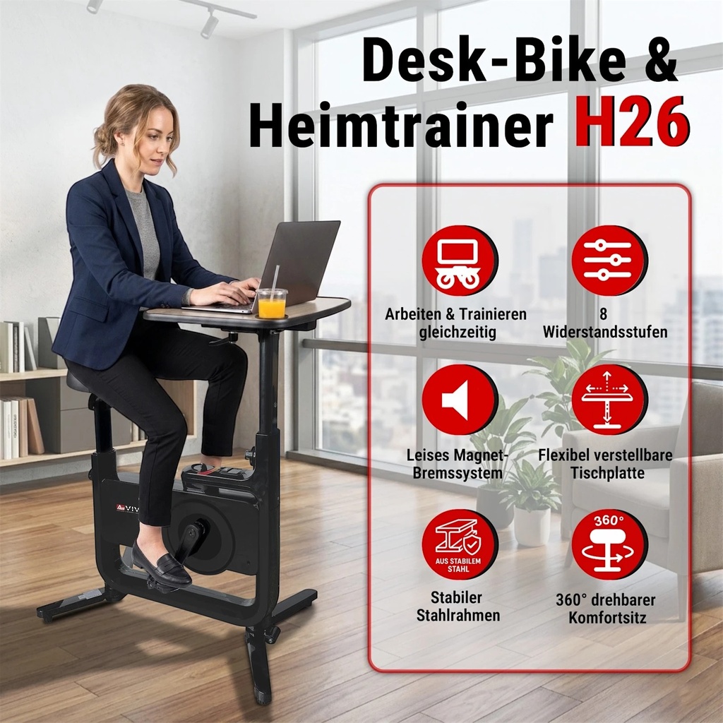 AsVIVA Desk-Bike & exercise bike H26 – Details