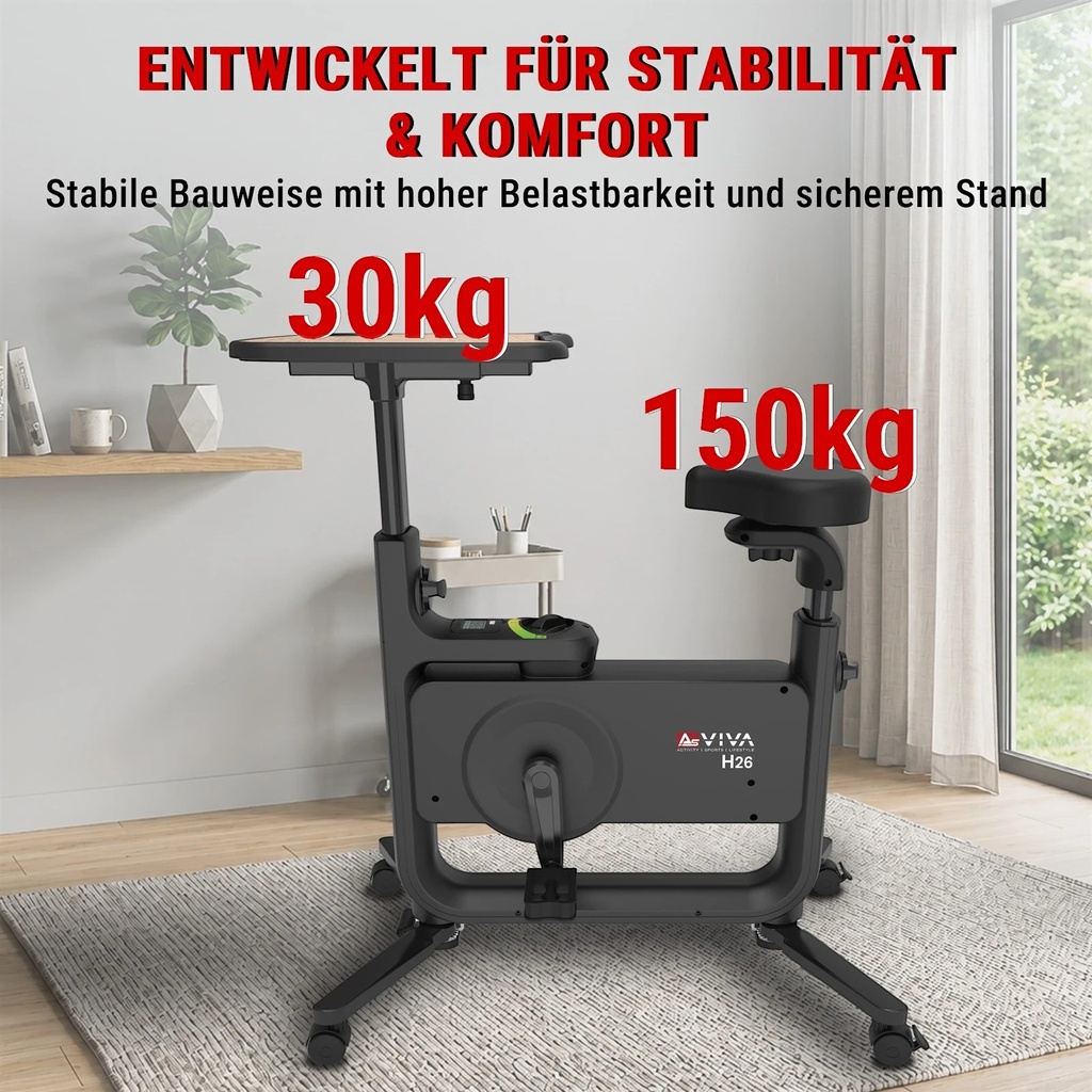 Desk-Bike & Heimtrainer H26 – Stabilität