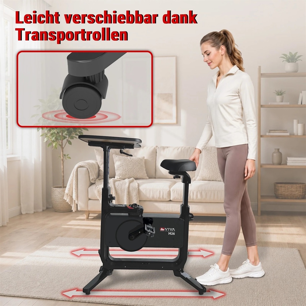 Desk-Bike & Heimtrainer H26 – Transportrollen