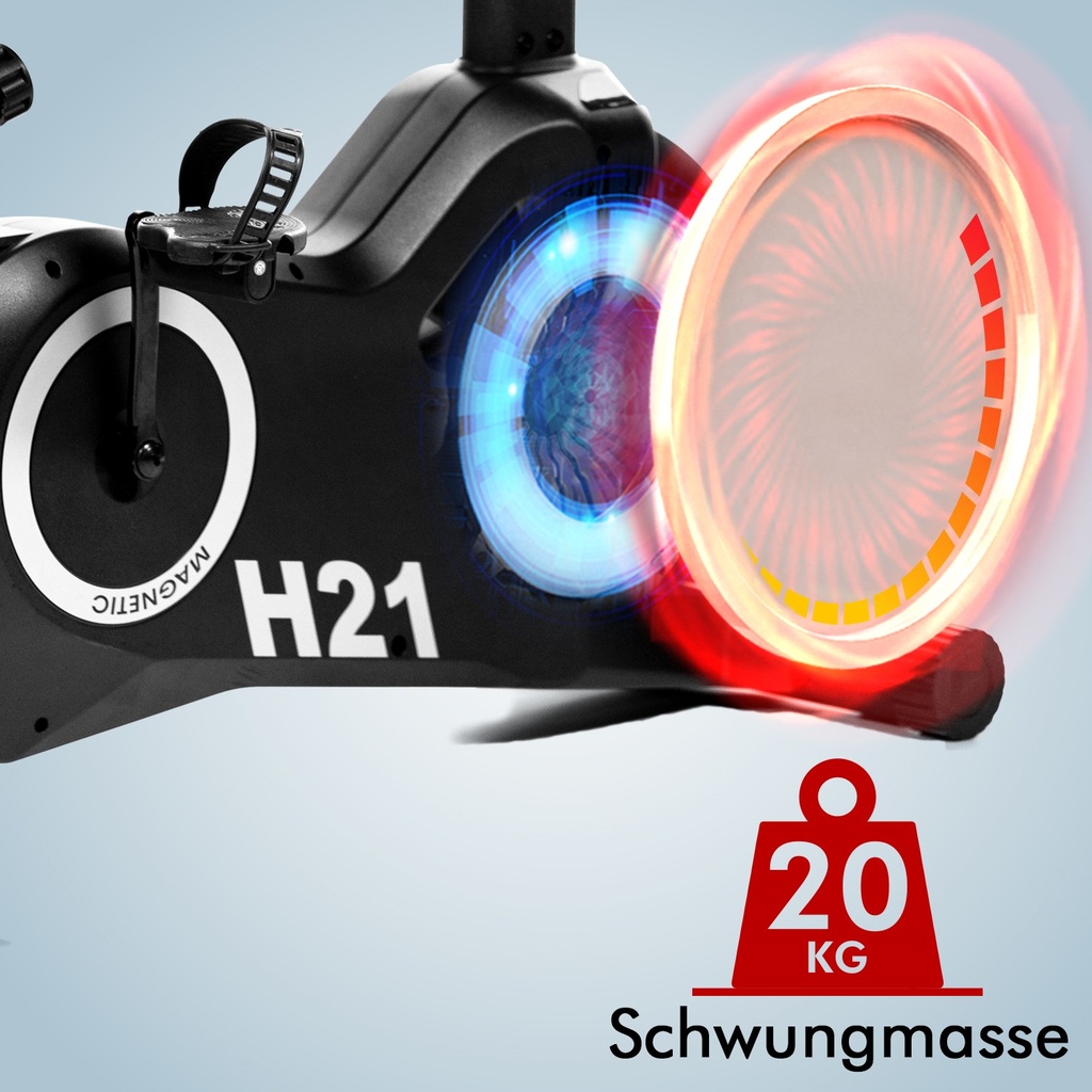 AsVIVA ergometer exercise bike H21 Pro Wi-Fi – flywheel magnetic brake