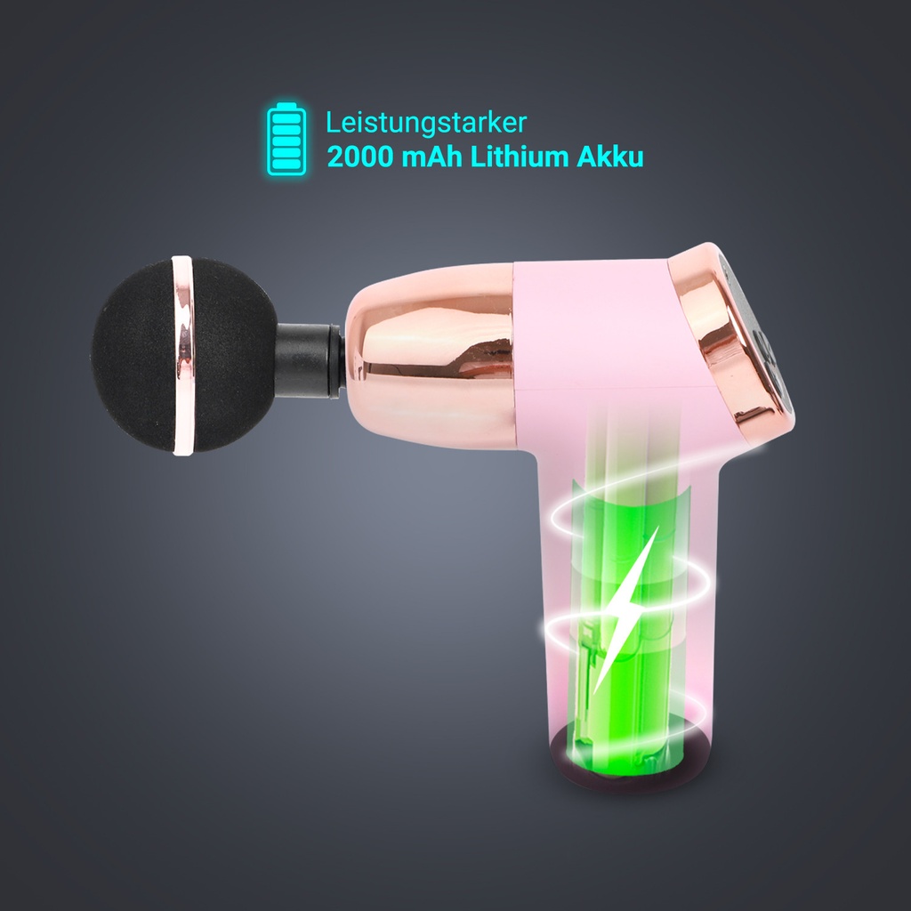 AsVIVA Massage Gun MGN2 - Rose - Drive and battery