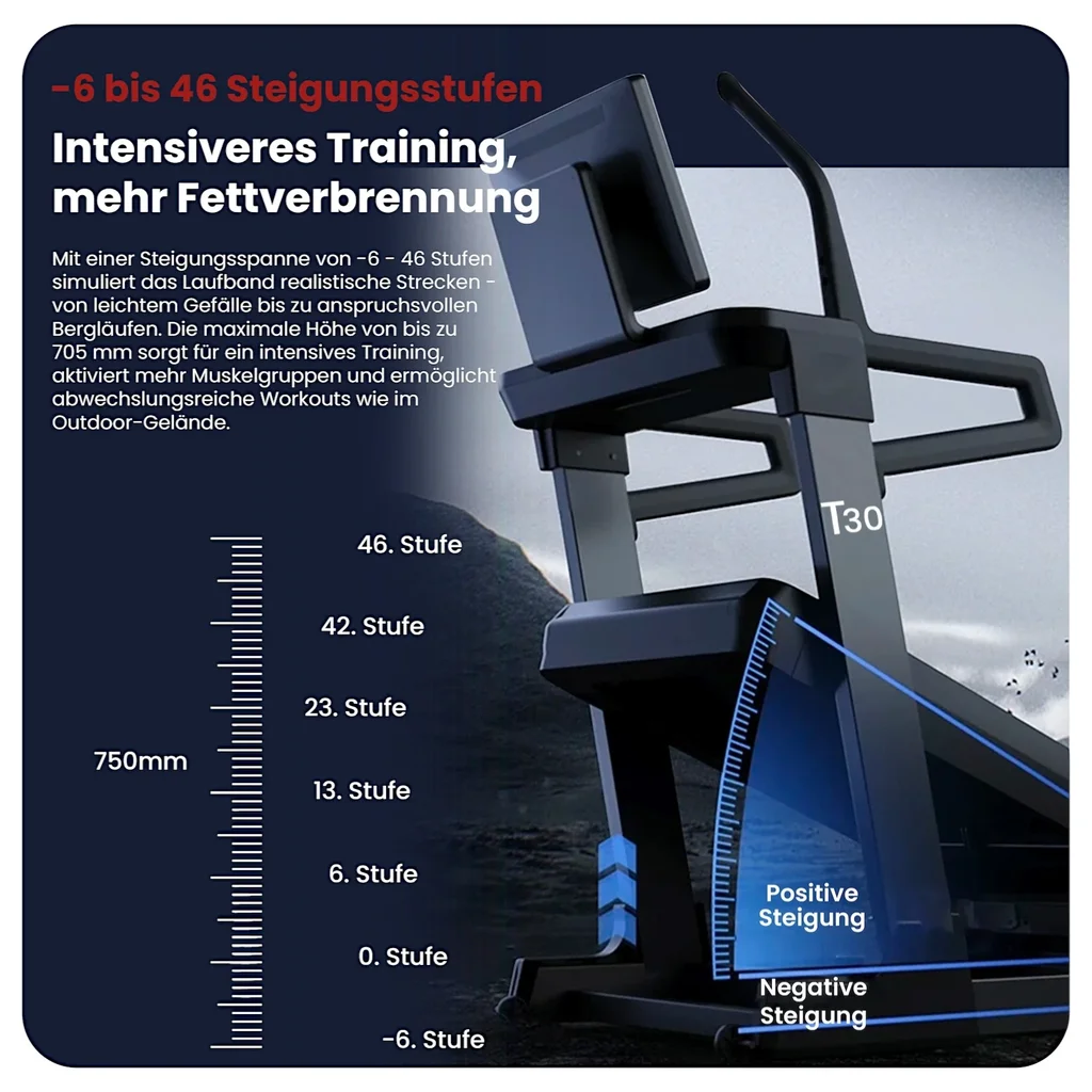 Laufband T30 Pro Max Climb Marathon – Steigung
