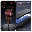 Large running surface and robust running belt of the AsVIVA T30 Pro Max Climb Marathon treadmill