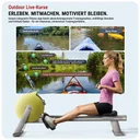 Interactive live classes on the AsVIVA RA20 rowing machine for guided workouts on screen