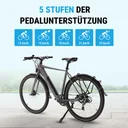AsVIVA E-Bike BC1B – 28" Urban City Bike – Assist Levels