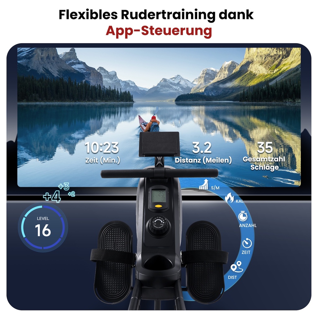 AsVIVA Rowing Machine RA11 Magnetic – Magnetic Brake System (2)