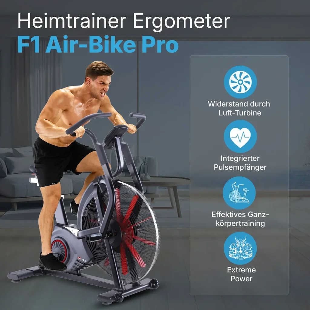 AsVIVA Air Bike Semi-Pro Exercise Bike F1 – Air Resistance