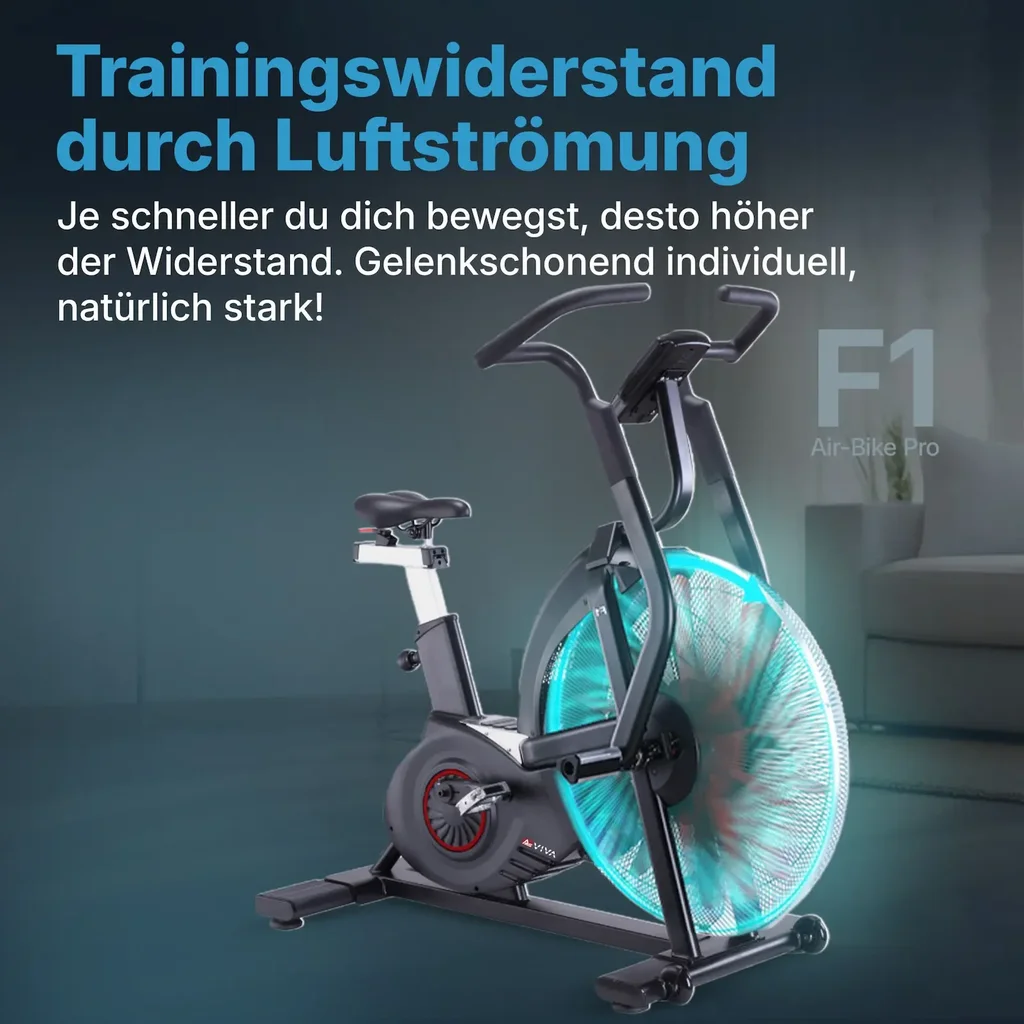 AsVIVA Air Bike Semi-Pro Exercise Bike F1 – Air Resistance (3)