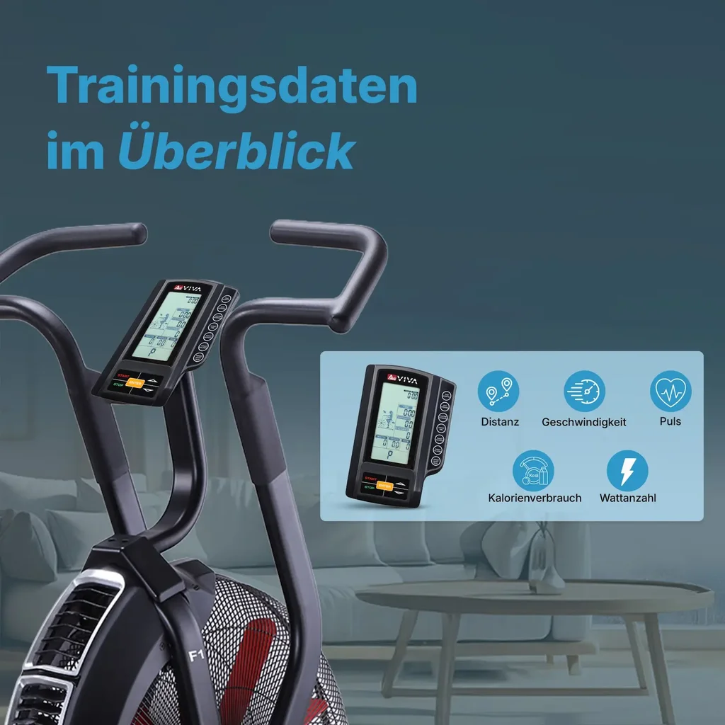 AsVIVA Air Bike Semi-Pro Exercise Bike F1 – Air Resistance (4)