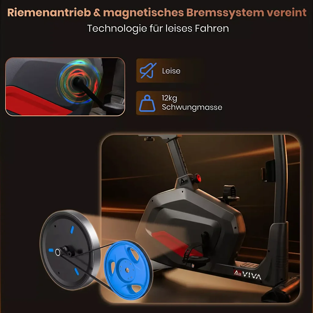 Quiet belt drive & magnetic brake